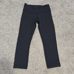 Lululemon Cropped Low Rise Black Leggings Size 2